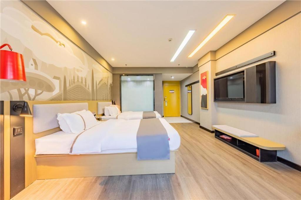 Thank Inn Hotel Hubei Wuhan Caidian Zhong Fa Xincheng Tongji Exterior foto